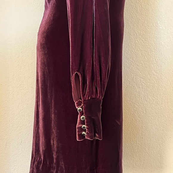 Ralph Lauren Red Sheath Cocktail Dress with Bishop Sleeves - Picture 6 of 7